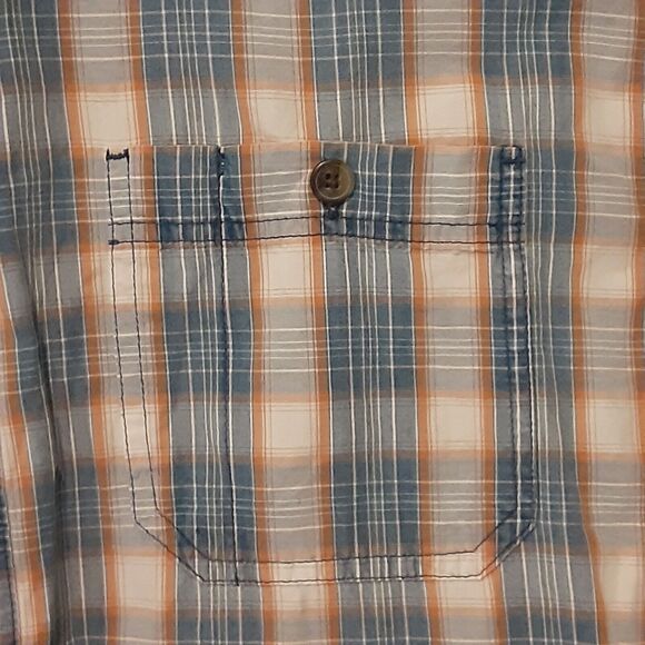 C.E. Schmidt Workwear Men's L Plaid Multicolor Short Sleeve Button Up Shirt - Picture 2 of 7